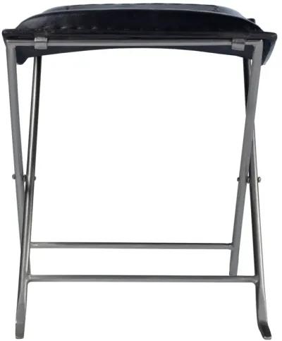 Homezia Modern Black Leather Stool