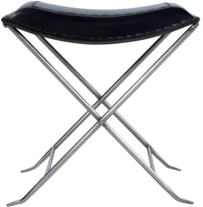 Homezia Modern Black Leather Stool