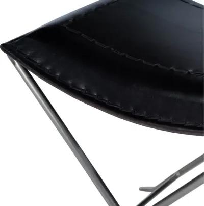 Homezia Modern Black Leather Stool