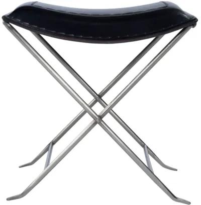 Homezia Modern Black Leather Stool