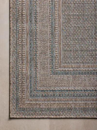 Topanga Natural/Teal 7'10" x 10' Area Rug by Amber Lewis x Loloi