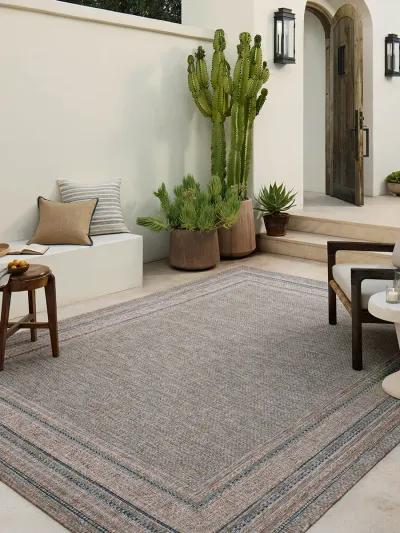 Topanga Natural/Teal 7'10" x 10' Area Rug by Amber Lewis x Loloi