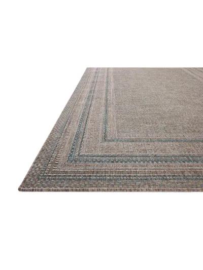 Topanga Natural/Teal 7'10" x 10' Area Rug by Amber Lewis x Loloi