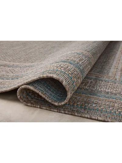 Topanga Natural/Teal 7'10" x 10' Area Rug by Amber Lewis x Loloi