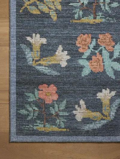 Rosa RSA-03 Navy 2''3" x 3''9" Rug by Rifle Paper Co.