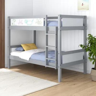 DHP Adrian Kids' Wood Twin over Twin Bunk Bed