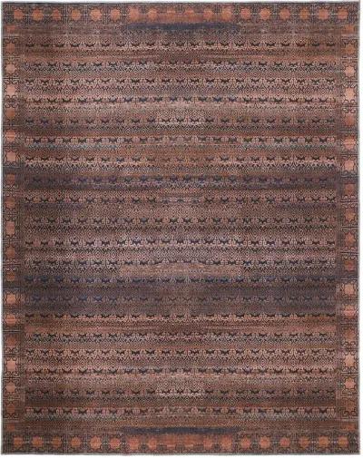 Voss 39H4F Red/Brown/Blue 2'7" x 8' Rug