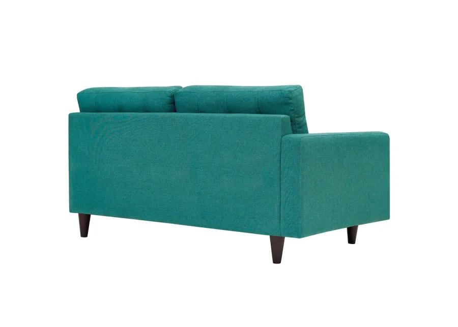 Empress Left-Facing Upholstered Fabric Loveseat