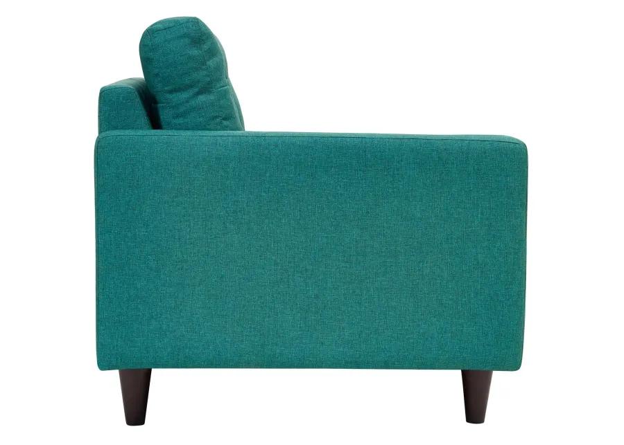 Empress Left-Facing Upholstered Fabric Loveseat