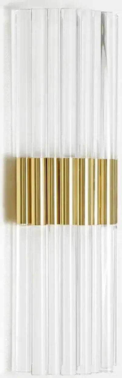 Acrylic Sconce Hardwire- Brass