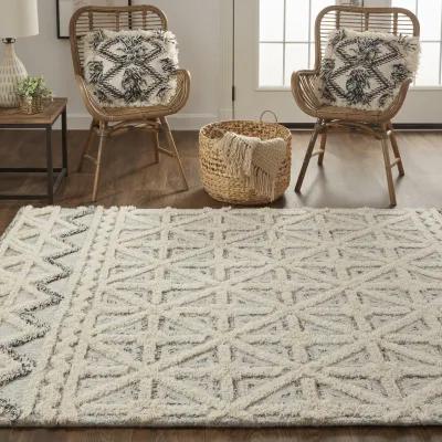 Anica 8007F Ivory/Black 10' x 14' Rug