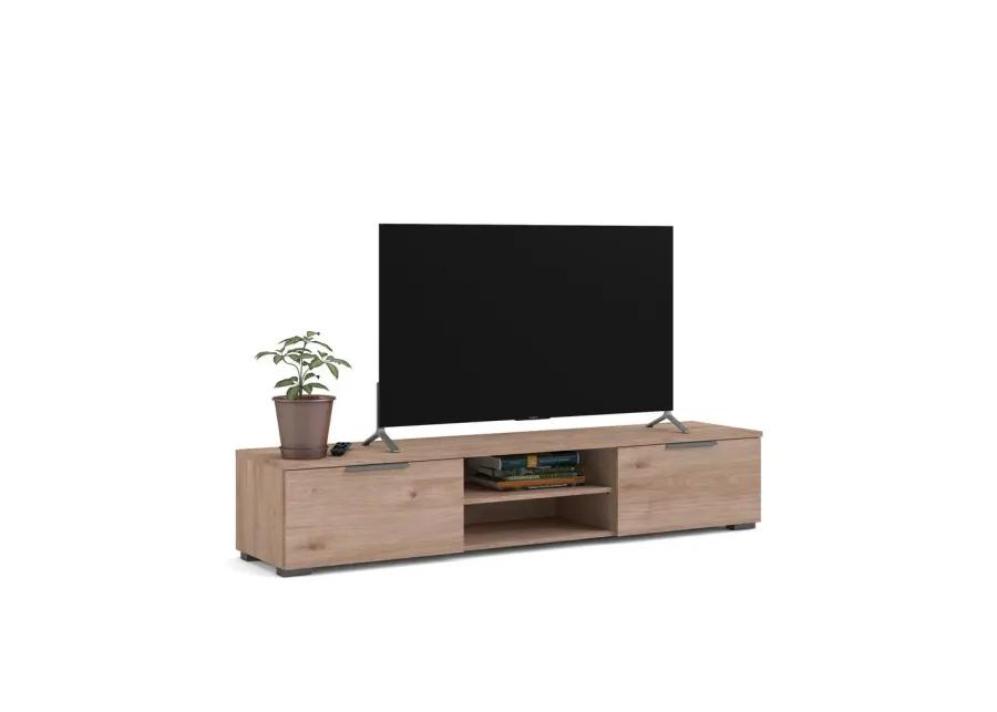 Tvilum 2 Drawer 2 Shelf TV Stand Jackson Hickory