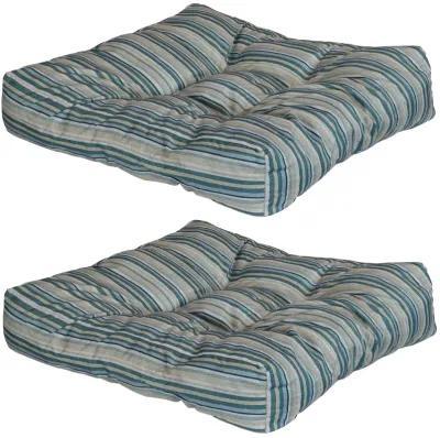 Sunnydaze Outdoor Square Tufted Seat Cushion - Set of 2