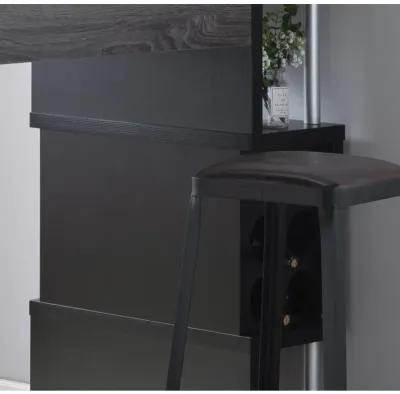 Bar Table Distressed Grey Black