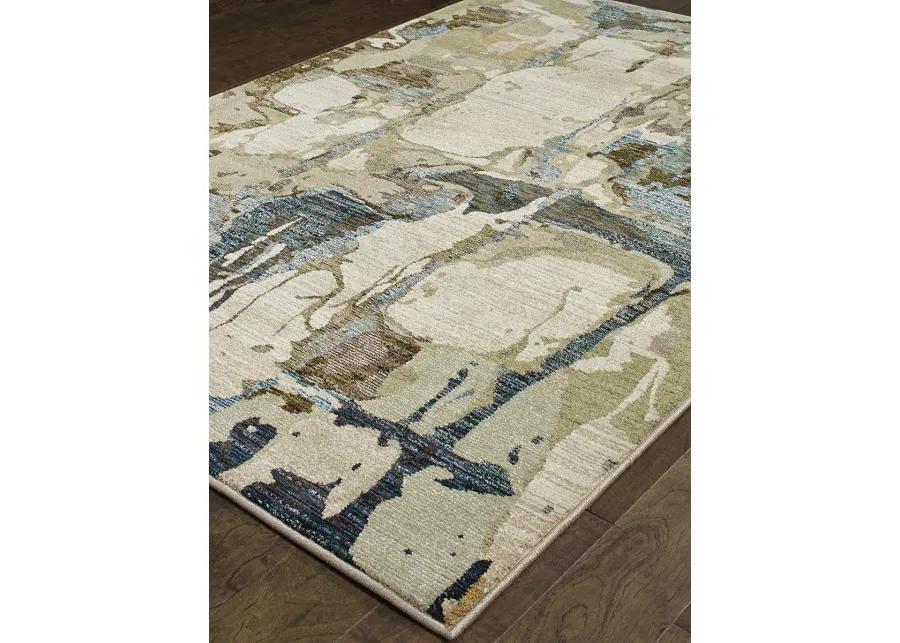 Evolution 2'3" x 8' Blue Rug