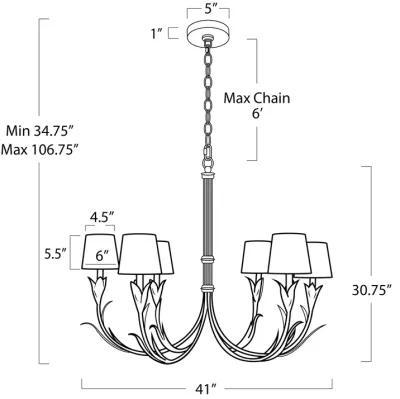 River Reed Chandelier Small