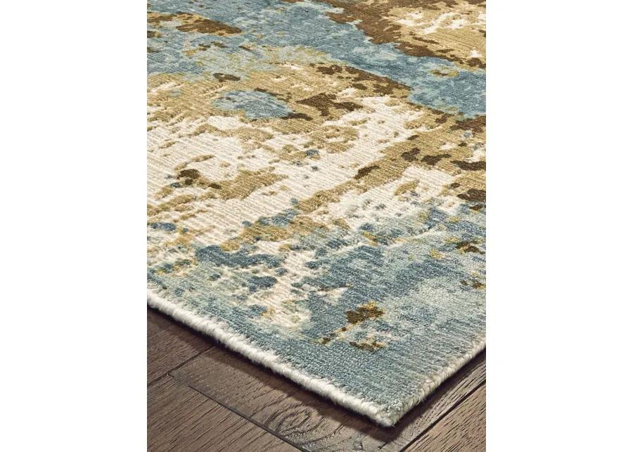 Formations 9' x 12' Blue Rug