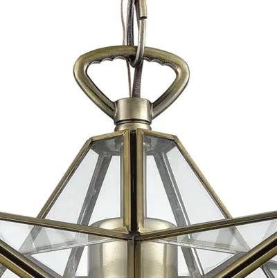 Moravian Star Gold 12'' Wide 1-Light Mini Pendant