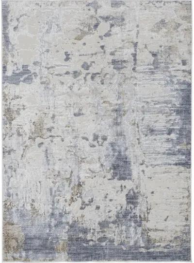 Laina 39GHF Ivory/Gray/Blue 3' x 10' Rug