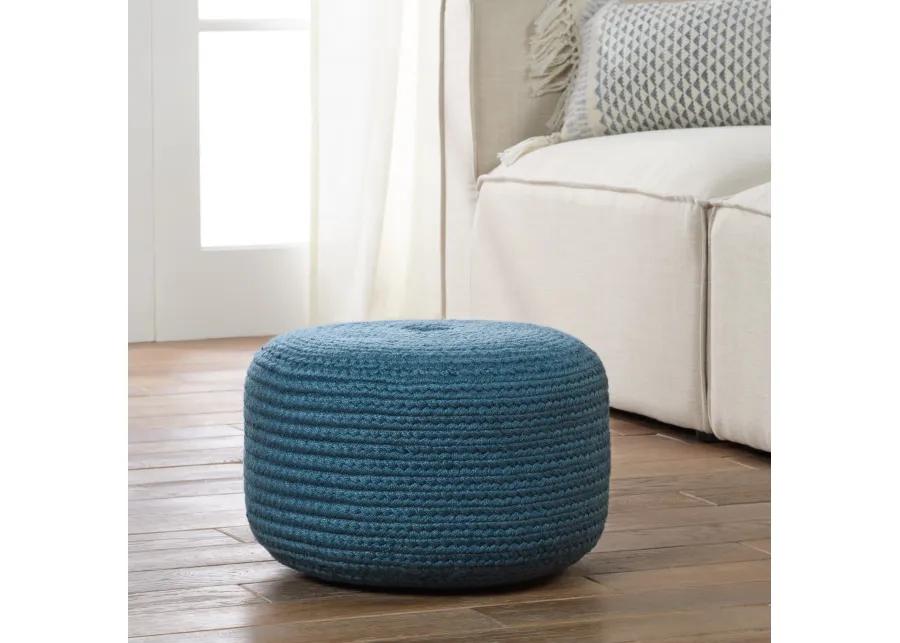 Saba Solar Pouf in Blue Mirage