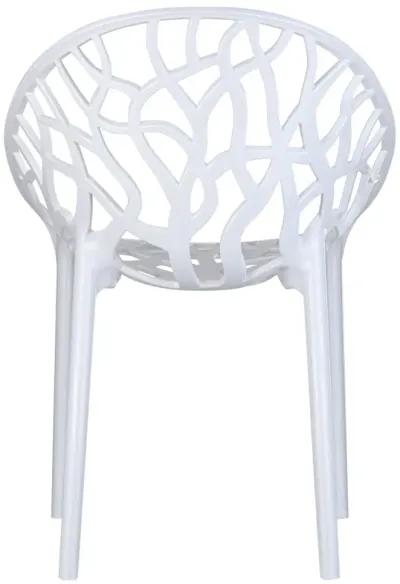 31" Red Transparent Stackable Outdoor Patio Dining Chair