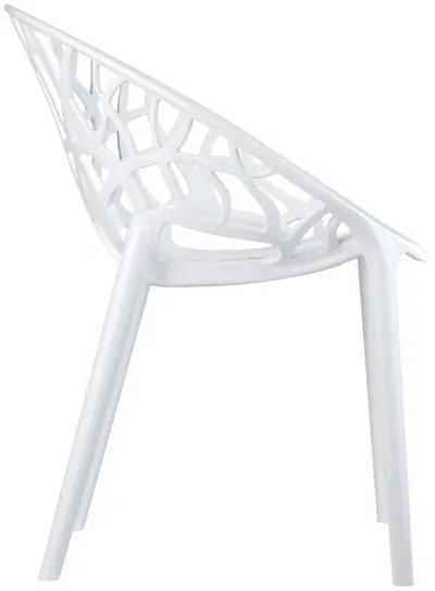 31" Red Transparent Stackable Outdoor Patio Dining Chair