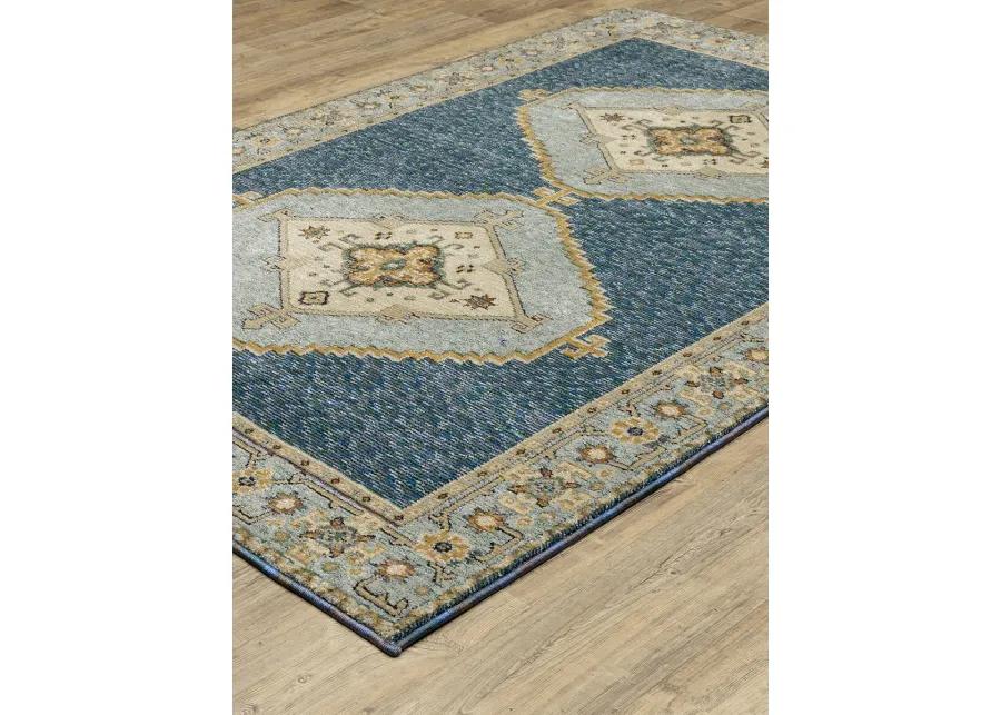 Andorra 2'6" x 12' Blue Rug