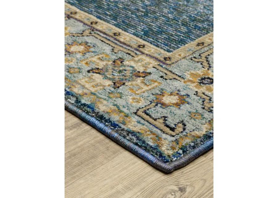 Andorra 2'6" x 12' Blue Rug