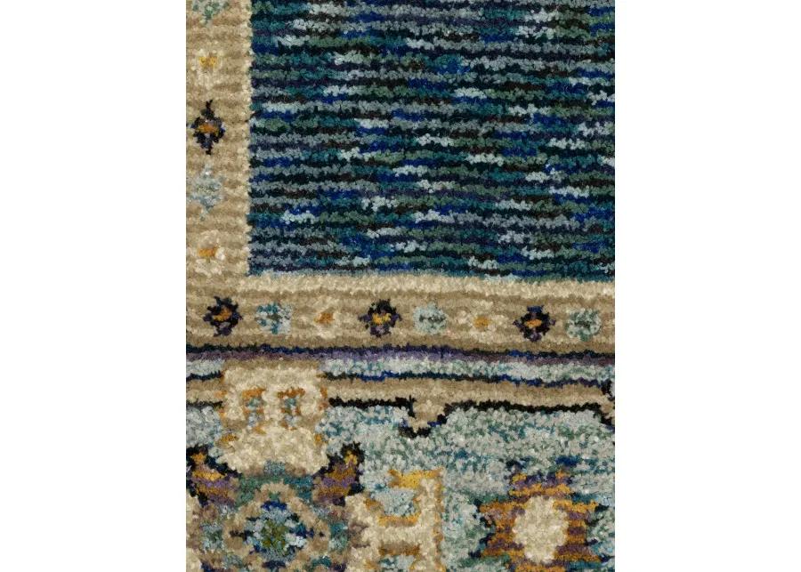 Andorra 2'6" x 12' Blue Rug