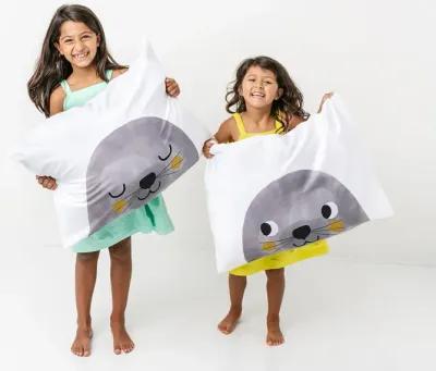 2 pack Seal Standard Pillowcase Set - 100% Cotton