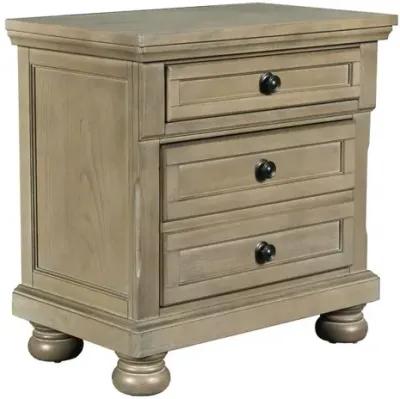 New Classic Furniture Furniture Allegra 3-Drawer Wood Nightstand in Pewter