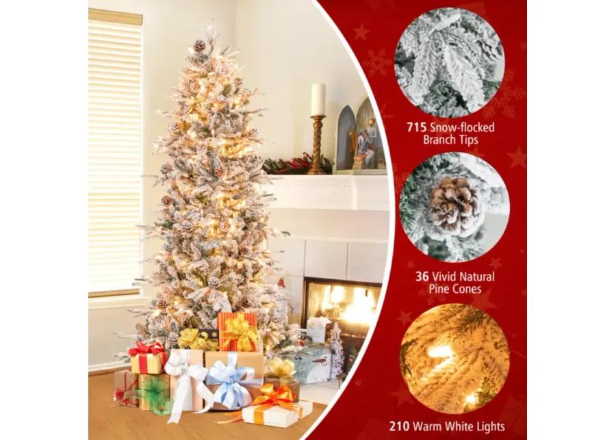 Hivvago 6/7.5 Feet Pre-lit Artificial Christmas Tree