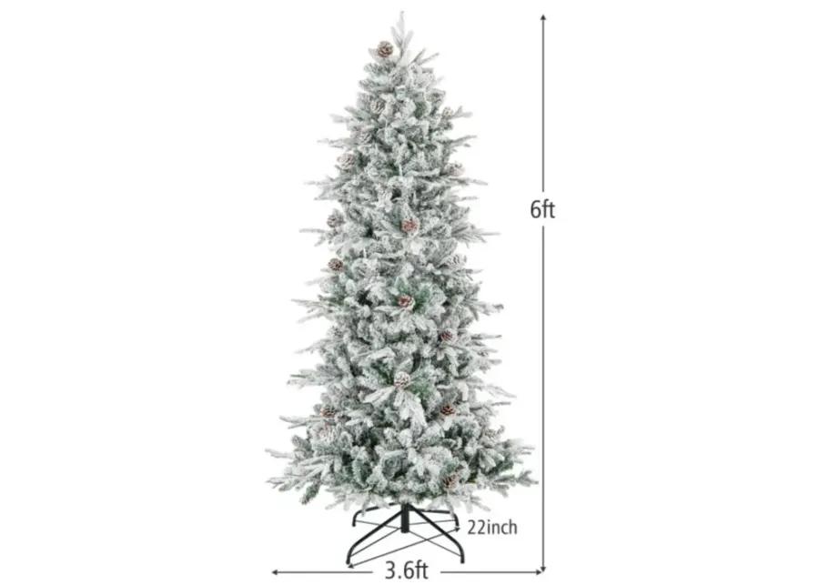 Hivvago 6/7.5 Feet Pre-lit Artificial Christmas Tree