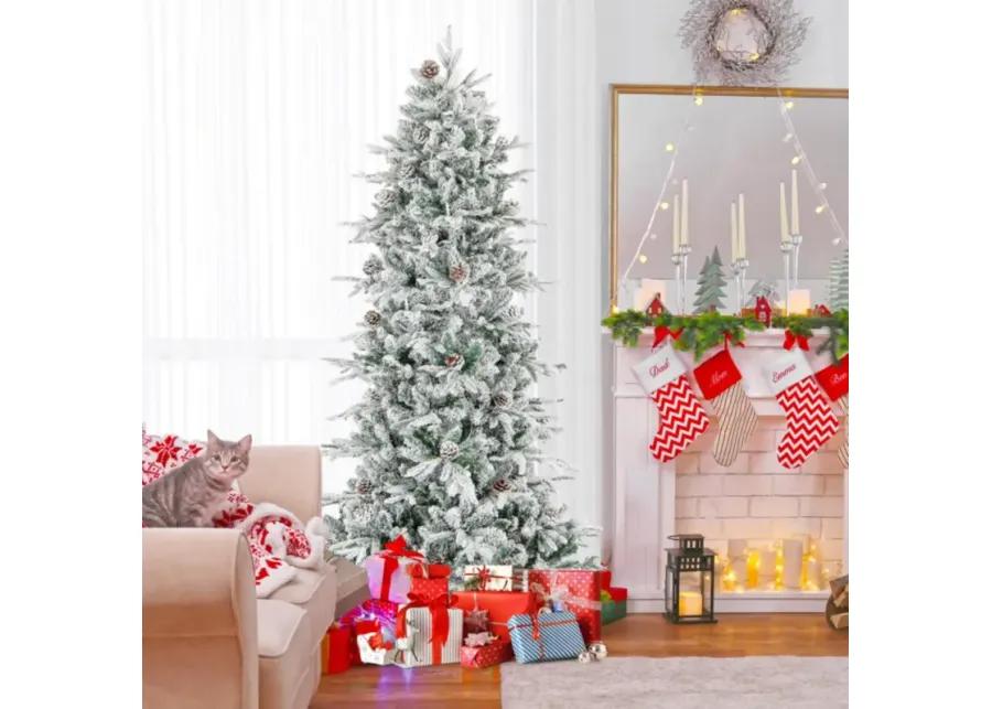 Hivvago 6/7.5 Feet Pre-lit Artificial Christmas Tree