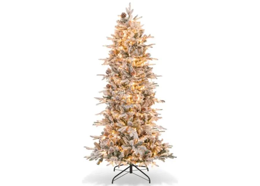 Hivvago 6/7.5 Feet Pre-lit Artificial Christmas Tree