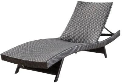 Mach Chaise Lounger, Dark Brown Rattan Wicker Frame, Outdoor, 79 Inch