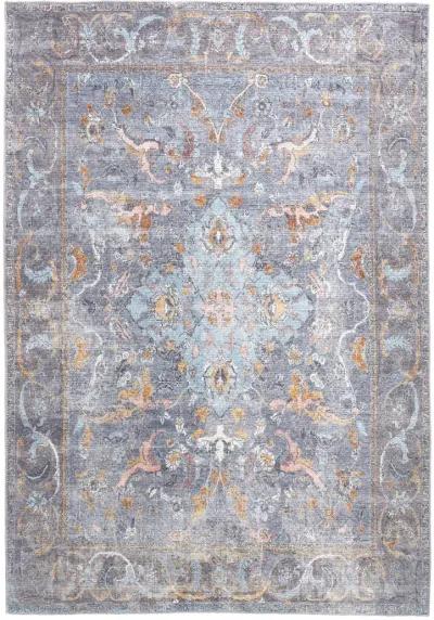 Percy 39AFF Blue/Gray/Orange 7'10" x 9'10" Rug