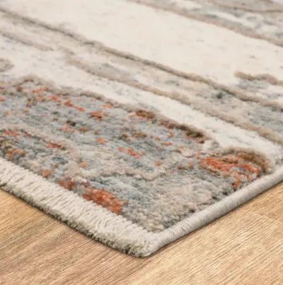 Solitude Silk Road Cream Dark gray 6' 7" X 9' 4" Rug