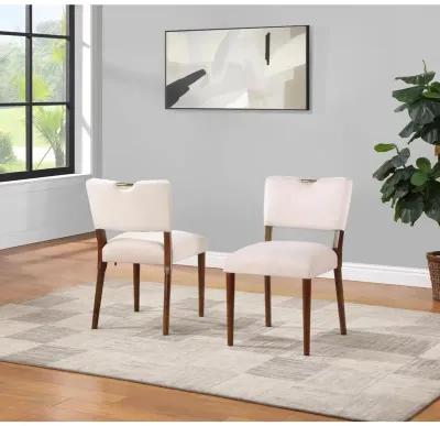 Bonito Sea Oat Velvet Dining Chair - Set of 2