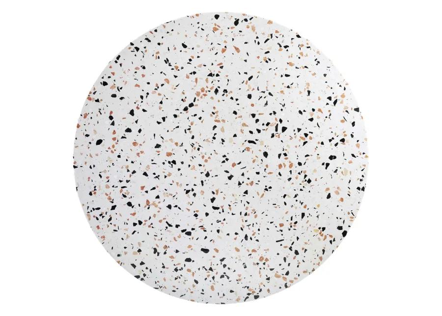 Modway - Zinque 47" Round Terrazzo Dining Table Gold White