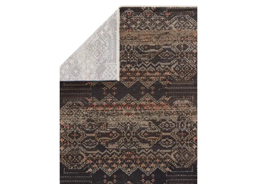 Sanaa By Nikki Chu Tamari Black 2'6" x 8' Runner Rug