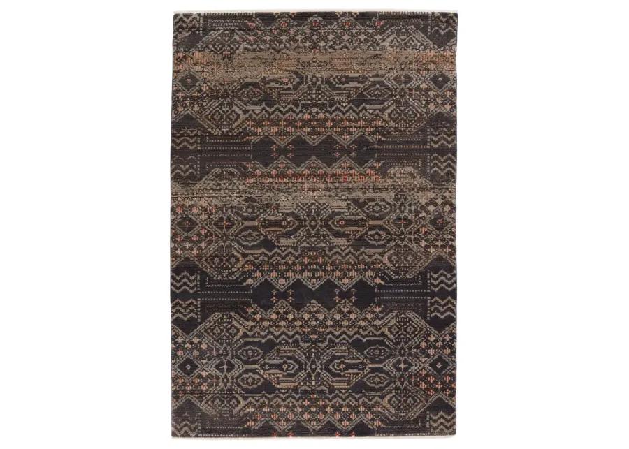 Sanaa By Nikki Chu Tamari Black 2'6" x 8' Runner Rug