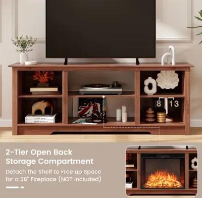 70 Inch TV Stand for up to 75 Inch Flat Screen TVs with Adjustable Shelves