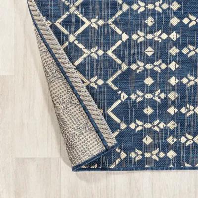 Ourika Moroccan Geometric Textured Weave Indoor/Outdoor Runner Rug