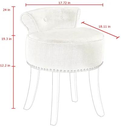 Inspired Home Delia Vanity Stool