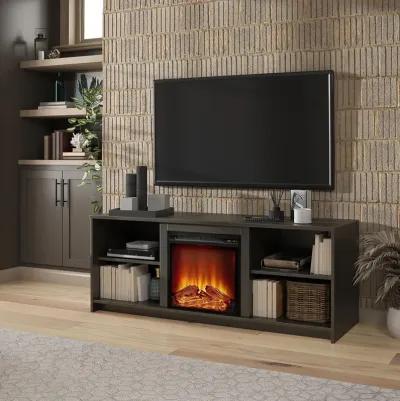 Ameriwood Home Courtland Electric Fireplace Space Heater TV Stand for TVs up to 65"