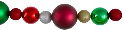 6' Traditional Colored Shatterproof Ball Artificial Christmas Garland - Unlit