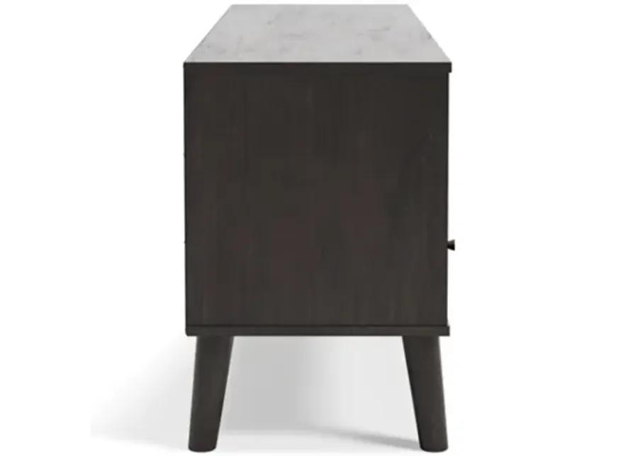 Piperton Medium TV Stand in Dark Charcoal