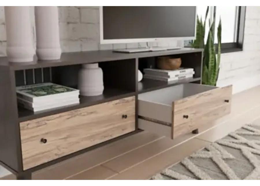 Piperton Medium TV Stand in Dark Charcoal