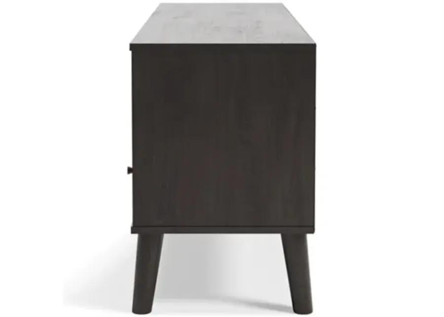 Piperton Medium TV Stand in Dark Charcoal